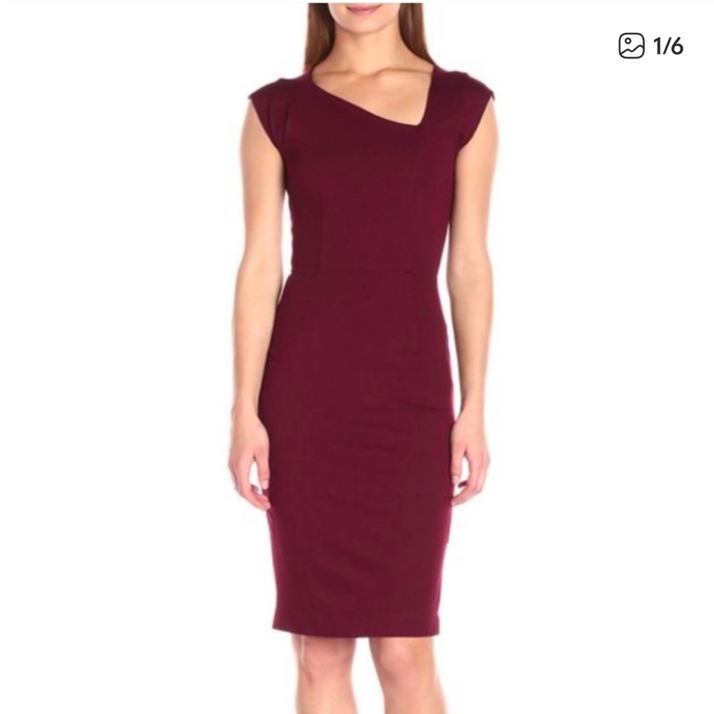 French Connection Elegant Burgundy Women's Dress